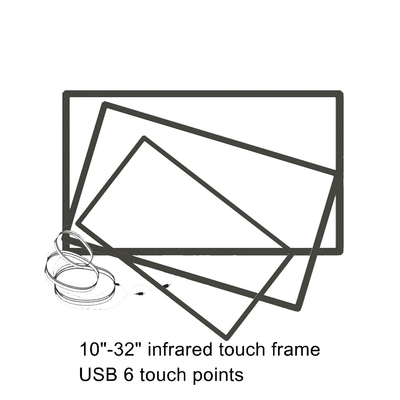 Monitor Layar Sentuh IR Papan Tulis Interaktif, Layar Sentuh Bingkai Inframerah 46 &quot;