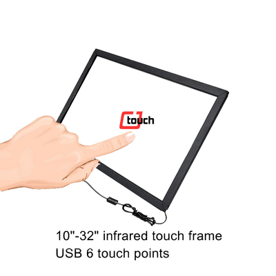 Monitor Layar Sentuh Inframerah 27Inch, Layar Overlay Sentuh IR Dalam Ruangan OEM
