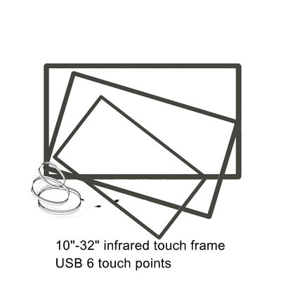 Monitor Layar Sentuh IR Papan Tulis Interaktif, Layar Sentuh Bingkai Inframerah 46 &quot;