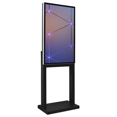 Tampilan Iklan LCD Luar Ruangan 2K, Kios Layar Sentuh Berdiri Lantai 32 '' 2000 nits