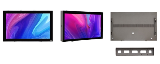 Kios Iklan Luar Ruangan Bingkai Ultra sempit 55 Inch Menghilangkan Panas dengan Cepat