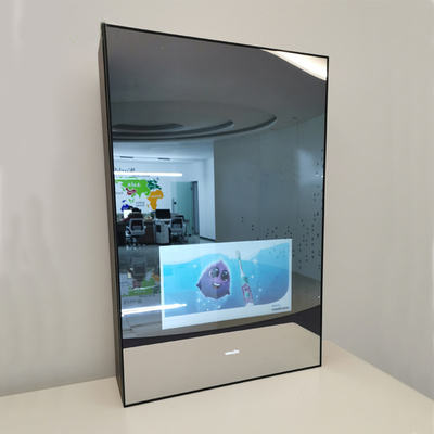 Android 5.0 Touchscreen Smart Mirror, Cermin Kamar Mandi Interaktif 15,6 inci