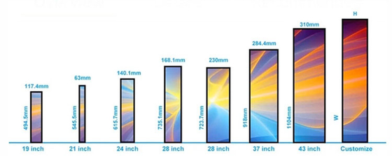 CJ TOUCH Stretched Bar Lcd Display Panel 38,5 inci resolusi 1920x540