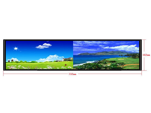 Resolusi 1920X380 Membentang Bar Lcd Display 19.1 Inch untuk iklan