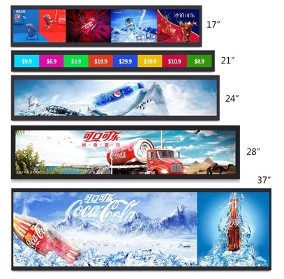 1500cd / m2 Membentang Bar Lcd Display, Panel Lcd Ultrawide IPS 36,5 inci