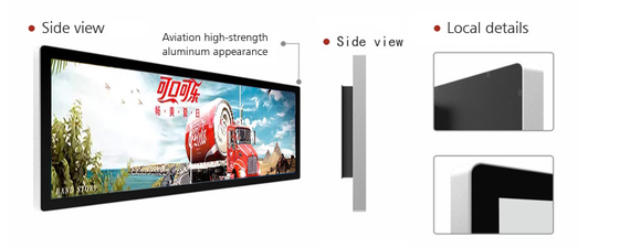 28inch Membentang Bar LCD Monitor 700 nits Resolusi 1920x578