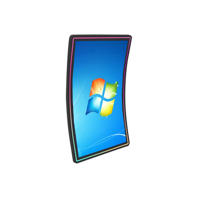 Panel Monitor Layar Sentuh 4K Melengkung 43 Inch Dengan Bezel Strip LED