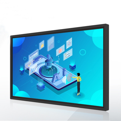 Vandalproof 55inch HD LCD Display Monitor, Layar Sentuh Bingkai IR Untuk Pendidikan